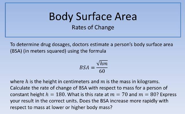 Body Surface Area Microtutorials In Mathematics