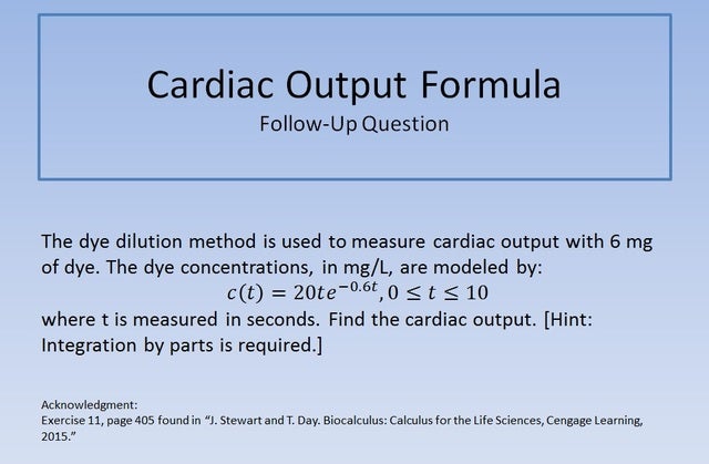 Cardiac Output Formula FUQ 640