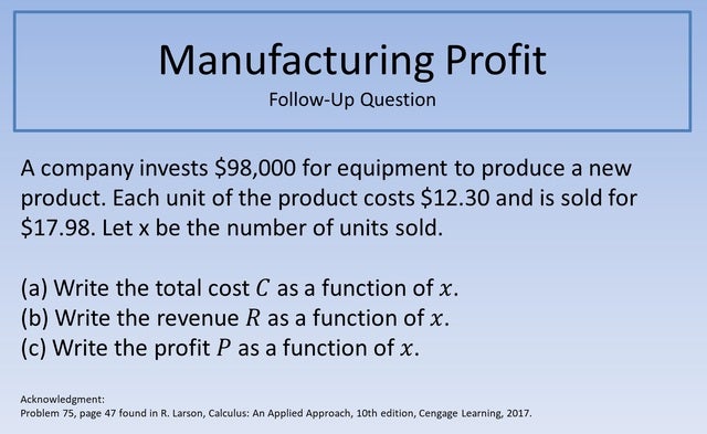 Manufacturing Profit FUQ 640