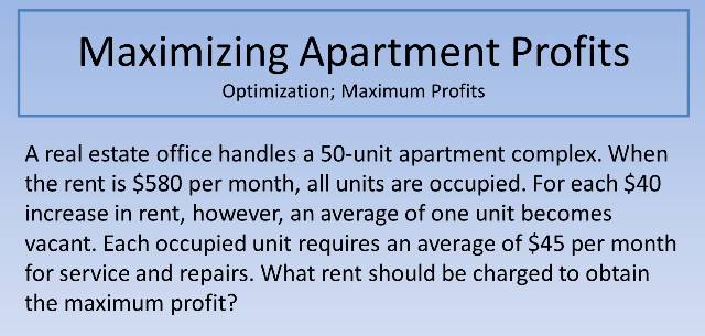 Maximizing Apartment Profits 640