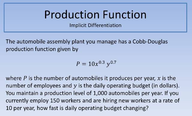 Production Function 640