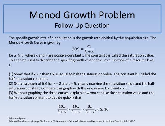 Monod Growth FUQ
