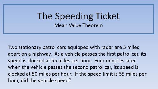 The Speeding Ticket