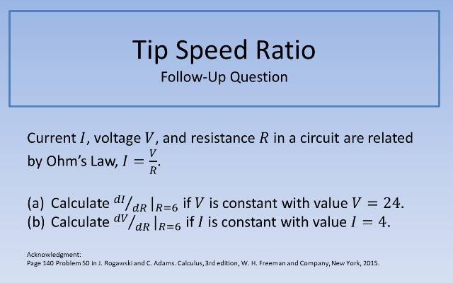 Tip Speed Ratio FUQ 640