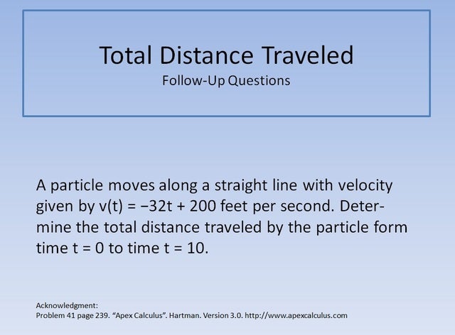 Total Distance Traveled FUQ 640