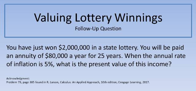 Valuing Lottery Winnings FUQ 640